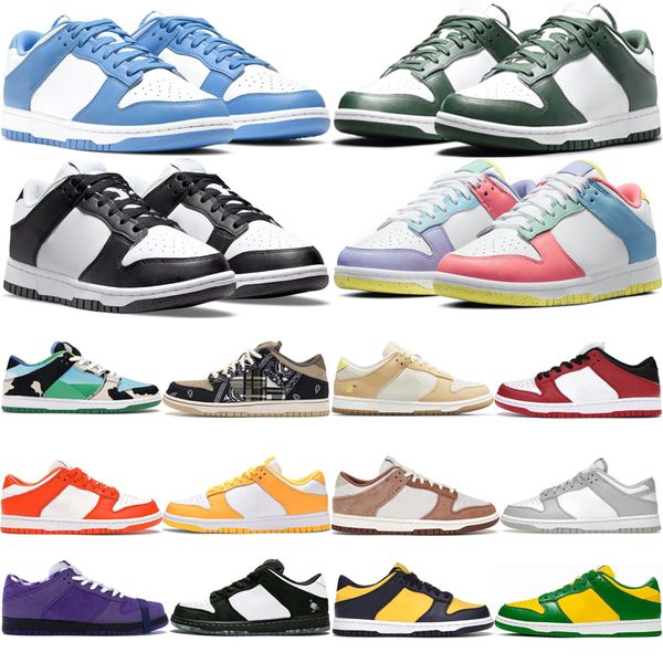 

2022 low running shoes men women designer unc panda black white medium olive triple pink syracuse chicago grey fog mens trainers sport sneak