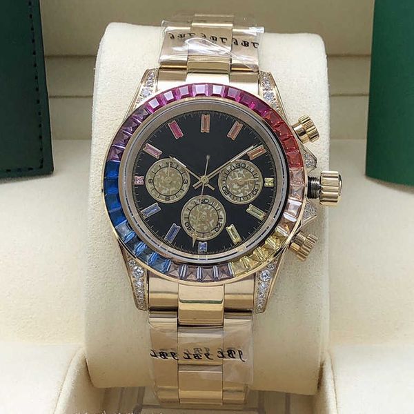 

watches children's 40mm automatic mechanical watch diamond stainless steel folding buckle sport waterpro, Slivery;black