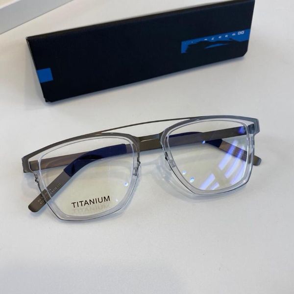 

sunglasses frames denmark brand blue light titanium glasses frame 4507 men women ultra-light prescription myopia no screw eyeglasses gafas, Black