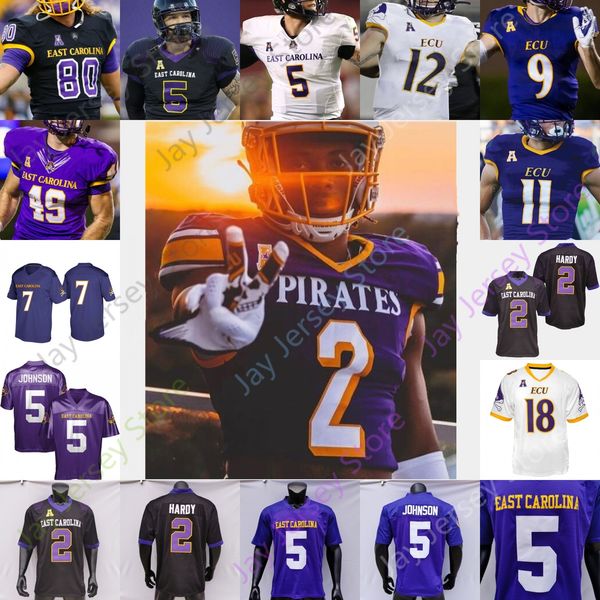 

2023 east carolina pirates ecu football jersey ncaa college mason garcia holton ahlers jaylen johnson harris wood bond edwards iii garner gu, Black