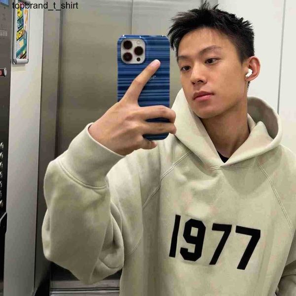 

new men's hoodies designer sweatshirts essential fashion brand winter cashmere sweater man streetwear hooded, Black
