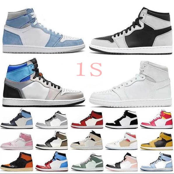 

sports basketball shoes og jumpman retro 1 university blue high 1s unc patent royal men women trainers 1s sneakers