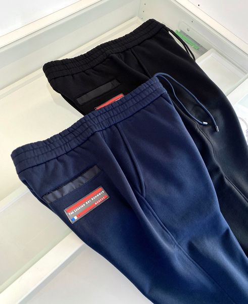 

autumn and winter new brand designer pants highquality comfortable fleece material athletic sweatpant fashionable men jogger pants, Black