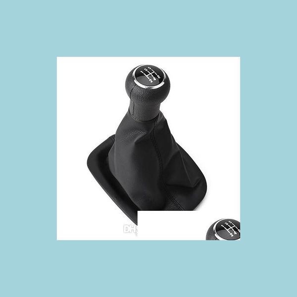 

shift knob pu leather 5 speed gear shift knob er black durable interior accessories drop delivery 2022 mobiles motorcyc dhljd