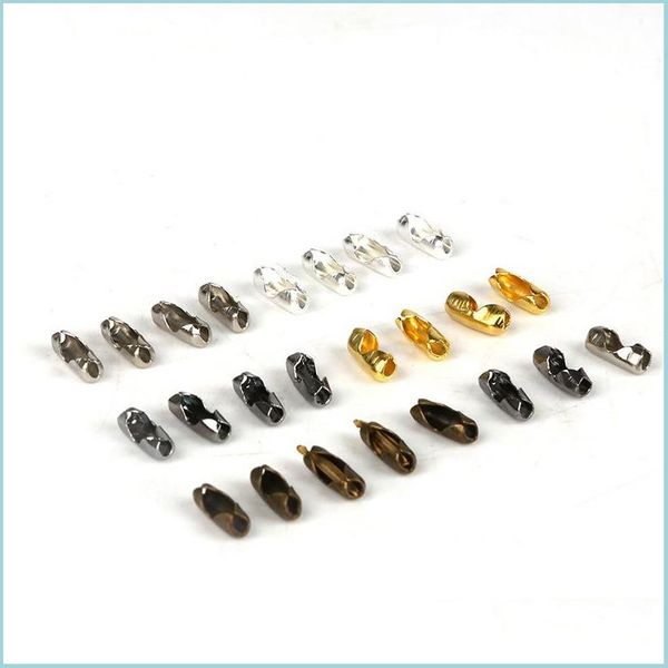 

clasps hooks 200pcs/sets dia1.5 2 3.2mm ball chain connectors clasps copper connectorsdiy jewelry chains accessories necklace making dhjyg