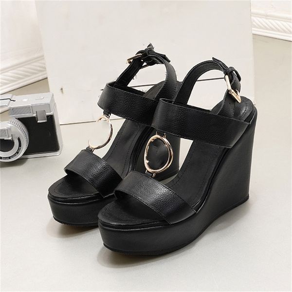 

fashion sandals louiseity summer women high heel leather letter logo casual slippers viutonity 02-05, Black