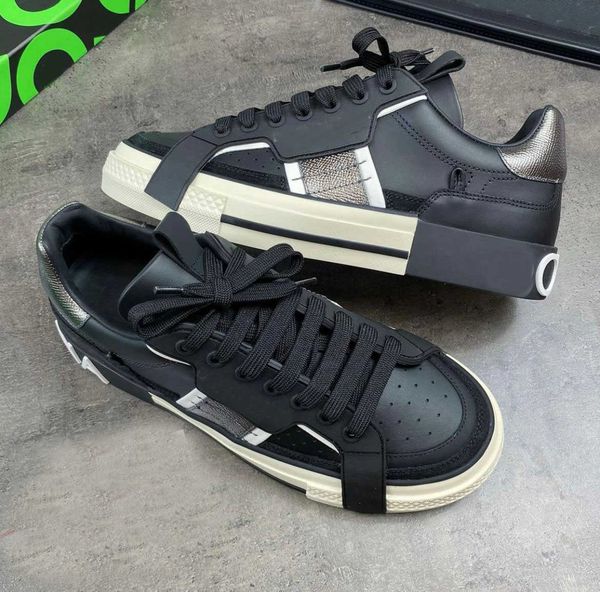 

custom sneakers shoes trainers walking eu38-46.box luxury 's sports lace up technical nappa portofino casual comfort calfskin zero j6dh, Black;white