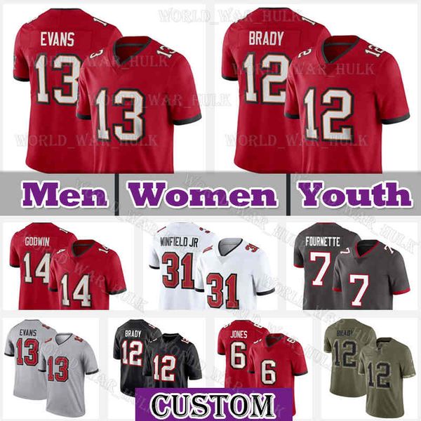 

tom brady football jersey julio jones lavonte david tampas bayes rob gronkowski chris godwin buccaneeres devin white leonard fournette antoi, Black;red