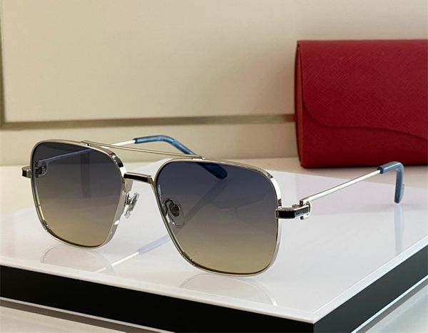 

fashion designer 0388 sunglasses for mens classic business metal square shape sun glasses outdoor simple and versatile style uv protection c, White;black