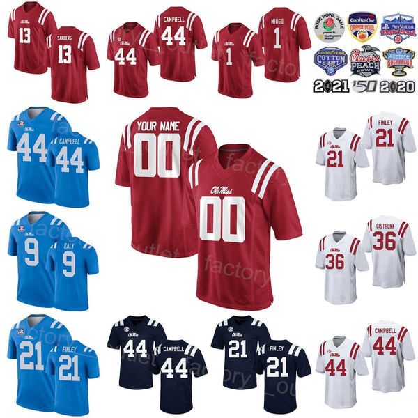 

ncaa college ole miss rebels football 13 braylon sanders jersey 1 jonathan mingo 21 aj finley 20 keidron smith 44 chance campbell 9 jerrion, Black