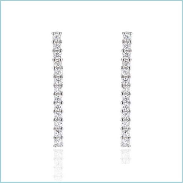 

stud 100% 925 sterling sier women wedding stud earrings simple summer jewelry earring drop delivery 2022 dhbf5, Golden;silver