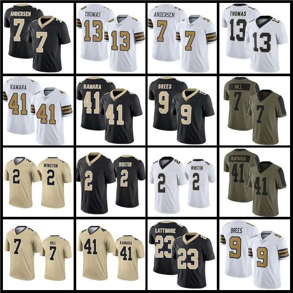 

jersey 41 alvin kamara football 9 drew brees 7 taysom hill 17 emmanuel sanders lattimore''nfl''jersey 2 jameis winston 5, Black
