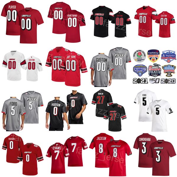 

ncaa football college 7 tiyon evans jersey 8 lamar jackson 0 tyler hudson 5 marshon ford 27 kenderick duncan 3 malik cunningham university e, Black
