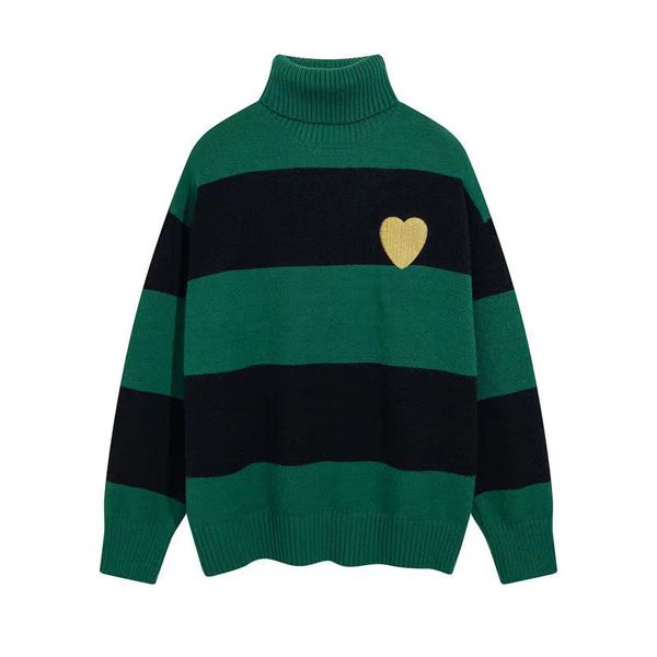 

mens designer stripe men womens pull sweater pullover high collar warm 20ss sleeve r sweatshirt embroidery knitwear autumn winter clothes eu, White;black