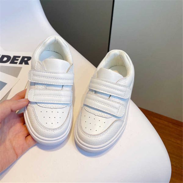 

sneakers 2022 new spring children shoes genuine leather white kids tennis breathable fashion outdoor boys girls sneakers size 26-37 l221013, Black;red