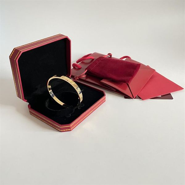 

women designer bangles men titanium bracelets love gold silver nail bracelet jewelry with the box and packaging231p, Black