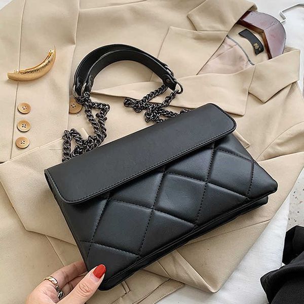 

single package new pu leather crossbody bags for women 2022 fashion trending chain shoulder pack girls handbags totes female cross body bag