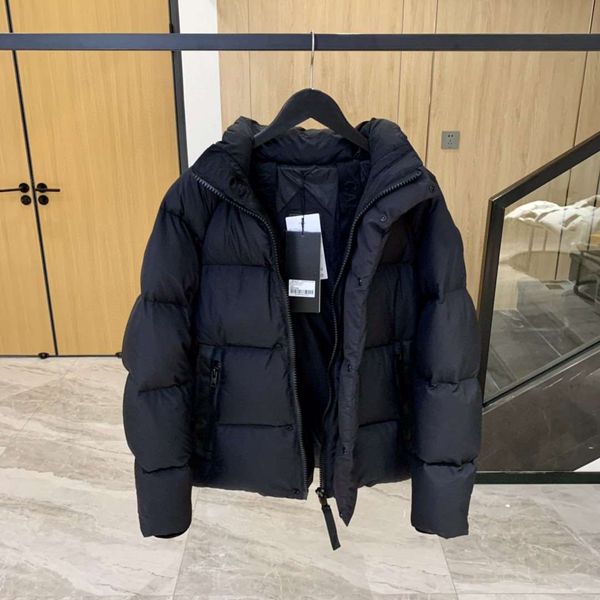

black down hooded parka jacket winter coat women men outwear parkas size s-xxl