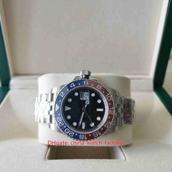 

better clean factory mens watch 40mm gmt 126710 blro pepsi ceramic jubilee bracelet waterproof watches cal.3285 movement mechanical automati, Slivery;brown