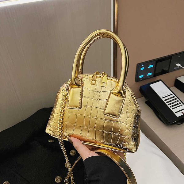 

purses bright shell bag women's one shoulder casual crocodile texture crossbody age reducing women