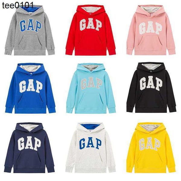 

2022 new korean alphabet children's autumn boys' hooded sweater long sleeve top, Black