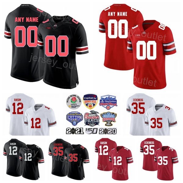 

ncaa university football 12 lathan ransom jersey college ohio state buckeyes 35 eichenberg 18 marvin harrison jr 2 emeka egbuka 8 cade stove, Black