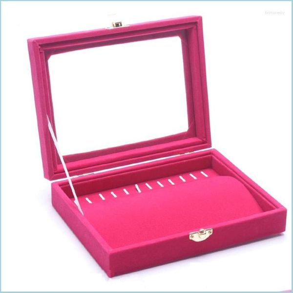 

jewelry pouches bags jewelry pouches necklace set wood blue veet necklaces display tray accessories rack box storage organizers case dhx2u, Pink;blue