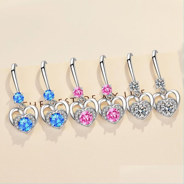 

dangle chandelier dangle chandelier lady love heart shaped earrings jewelry women inlay crystal fashion plated sier eardrop mticolor dhb2i, Silver