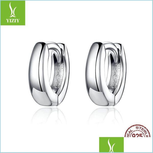

hoop huggie 925 sterling sier polishing tiny circle hoop earrings for women and men korean style fine jewelry drop delivery 2022 earr dhsxh, Golden;silver