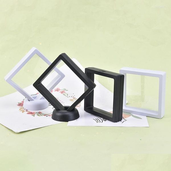 

jewelry pouches bags jewelry pouches black white suspended floating plastic display case earring coin gems ring storage pet membrane dhbaj, Pink;blue