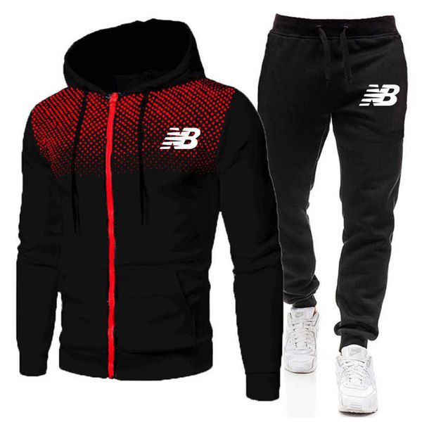 

men's tracksuits 2022 autumn winter brand two pieces sets thick hoodies tracksuit men sportswear gyms fitness training sweatshirts s-3x, Gray