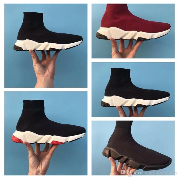 

boot new designer sneakers speed runner fashion shoes sock triple black boots red flat trainer men women casual shoes sport with dust gyw
