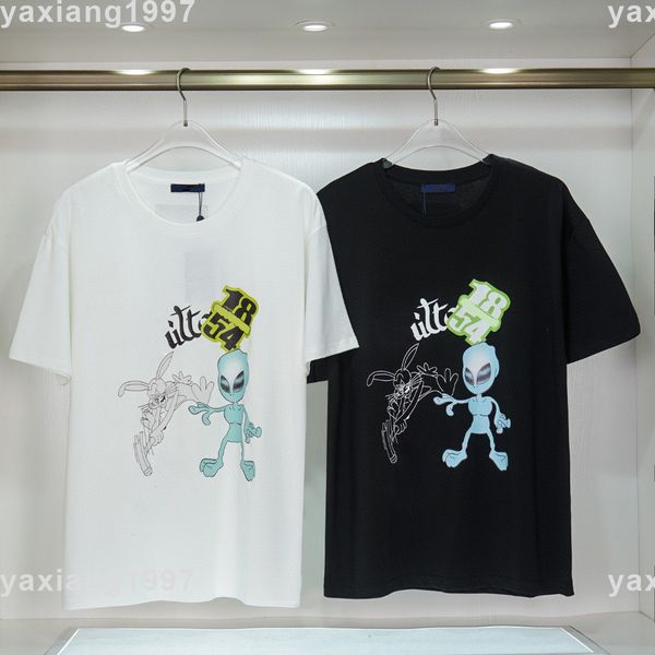 

2023ss spring and summer new hoodies high shirt grade cotton sweatshirts printing short pants sleeve round neck panel t-shirt size s-m-l-xl-, Black;brown