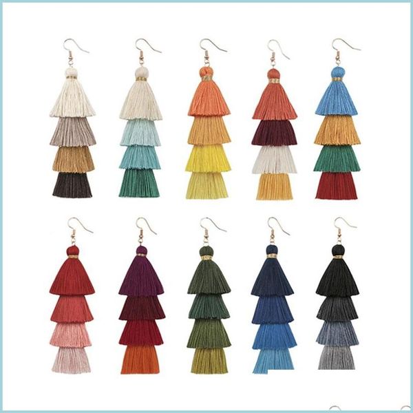 

dangle chandelier ethnic style tassels women earrings jewelry plated gold handmade lady fashion dangle earring alloy eardrop 2 3jm j dhbvi, Silver
