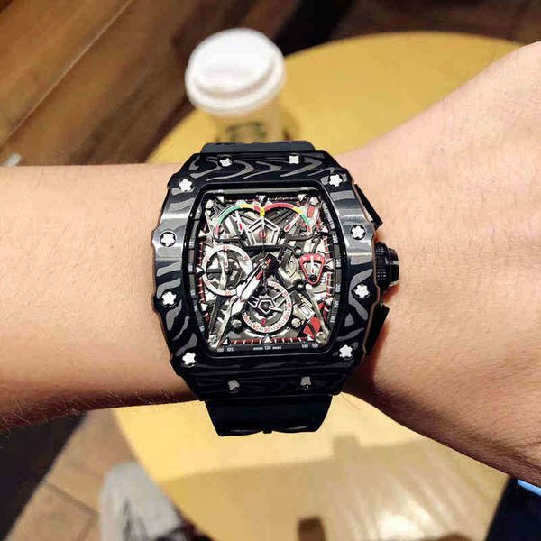 

luxury mens mechanics watch richa rm wristwatch mill wine barrel watch millr rm50-03 series multifunctional automatic mechanical carbon fibe