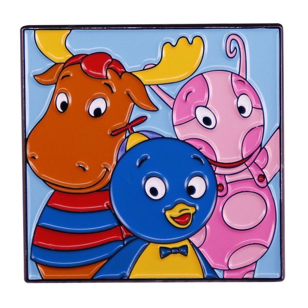 

the backyardigans brooch cute cartoon children cartoon garden spike brooch metal badge pin accessory gift, Blue