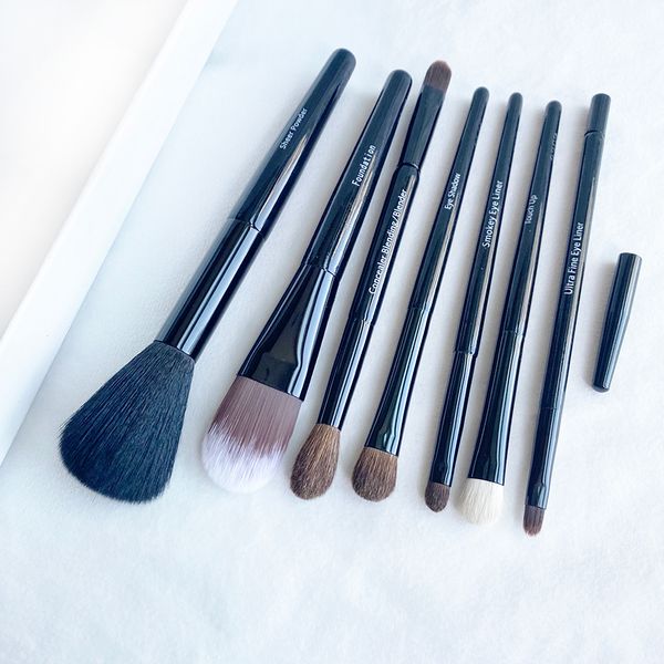 

Old Hollywood Collection Travel Makeup Brush Set 7pcs Short Handle Cosmetic Brushes Beauty Tools, Bb travel brush set