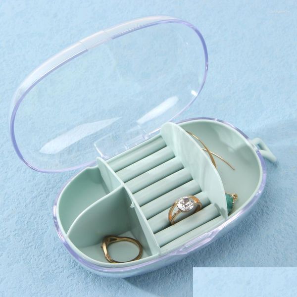 

jewelry pouches bags jewelry pouches bags 1pc travel box portable mini transparent mtifunctional anti-lost storage earrings ring bri dhdp4, Pink;blue