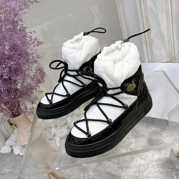 

designer over the knee platform boot australi down boots a women winter fur snow boot lace-up ankle boots non-slip outsole shoe with box no4, Black