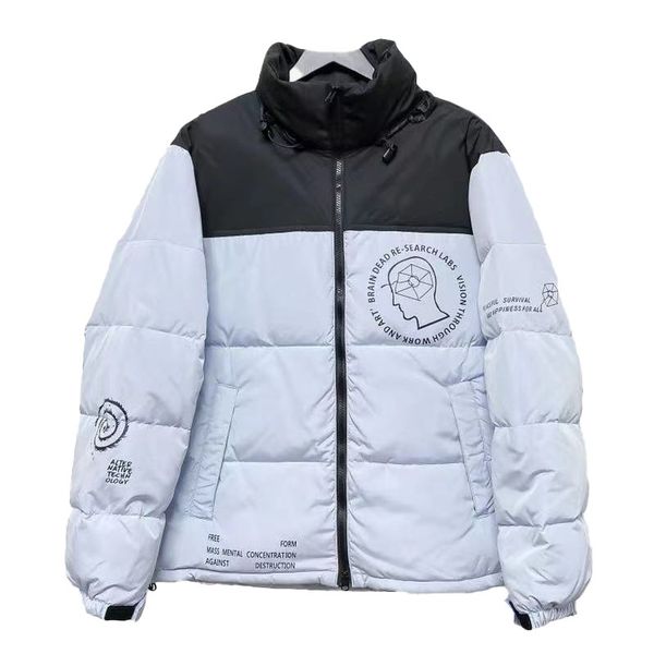 

men's down parkas 1996 jacket north the face brown puffer jackets winter puff women zipper coat warm couples letters printed outwears 0, Black