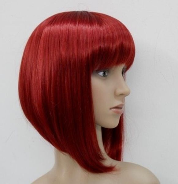 

hivision center dot strawberry blonde mix black bob mushroom style wig