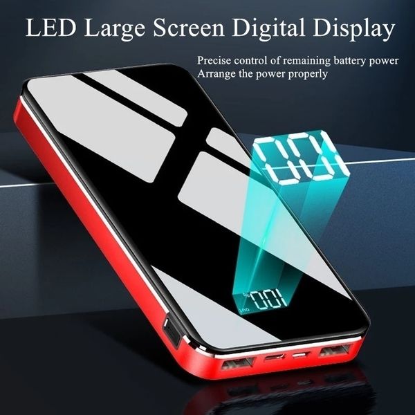 Power Bank 10000mAh Portable Pocket Digital Display External Battery For Xiaomi Huawei