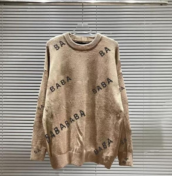 

designer sweater man for woman knit crow neck womens fashion letter black long sleeve clothes pullover oversized blue 20ss145, White;black