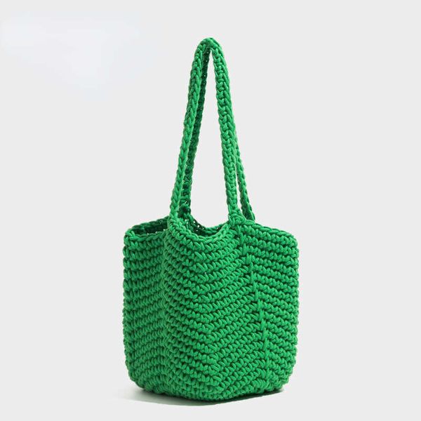 

shoulder bag crochet knitting bags for women bucket eco friendly handwoven hands simple stylish soft cotton casual totes 221015