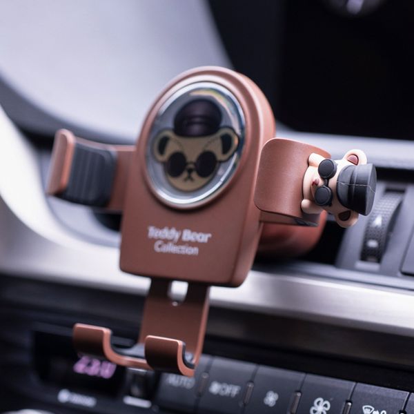 

car phone bracket cartoon creativenavigation bracket air outlet snap type gravity