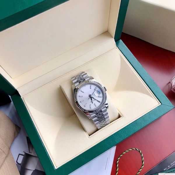 

luxury mens fashion 41mm silver watches automatic mechanical log watch 2813 stainless steel brand men wristwatches water proof montre de lux, Slivery;brown