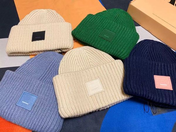 

2023 ac smiling face beanie skull caps knitted cashmere eye warm couple lovers hats hip-hop wool cap adults hats, Blue;gray
