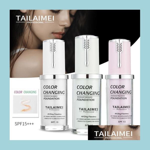 

foundation tlm tailaimei all day flawless color changing and adjusting naked 3 colors 40ml foundation cream natural concealer drop d dhalu