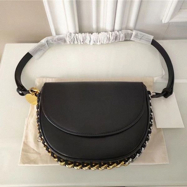

stella mccartney frayme small shoulder bag frayme medium flap handbags crossbody oversized mixed galvanic chain strap diamond cut luxury