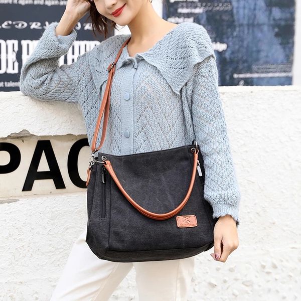 

2022 fall new luxury women bags designer shoulder crossbody for women canvas female messenger bag purses and handbags sac a main black